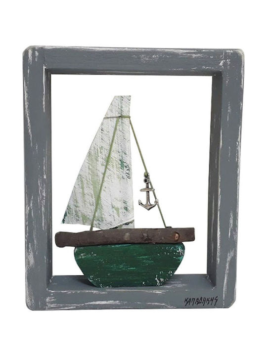 Kapadakis Wood Art Διακοσμητικό Τοίχου Χειροποίητο Πολύχρωμο από Ξύλο 12x3x15cm
