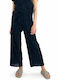 Only Damen Hochtailliert Stoff Palazzo-Hose Marineblau