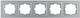 Mono Electric Schalterrahmen 5-fach in Silber Farbe 500-002136164