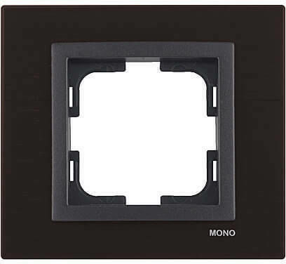 Mono Electric Switch Frame 1 Position Vertical Installation in Brown Color 500-008540160
