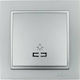 Mono Electric Knopf Treppe Beleuchtet in Silber Farbe 505-002136106