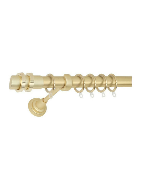 Import Hellas Extendable Metallic Curtain Pole Single Ø25mm 140-250cm Όρο / Όρο Ματ