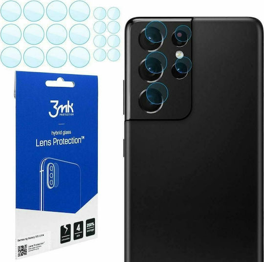 3MK Lens Protection Протектор за камера Закалено стъкло Transparent за Galaxy S21 Ultra 5G