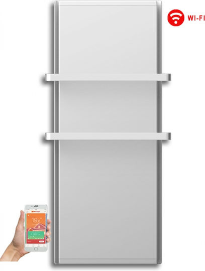 Radialight Icon 2B WiFi Electric Towel Rail with Glass Front 750W 95x45cm White