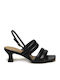 Paola Ferri Leather Women's Sandals Black