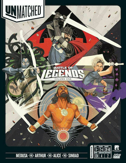 Board Game Unmatched: Battle of Legends, Volume One for 2-4 Players 9+ Years Old (EN) Iello