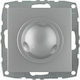Mono Electric Recessed Dimmer Switch without Frame LED Rotary 300W in Silver Color