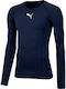 PUMA Liga Baselayer Tee Herren Thermo Langarmshirt Kompression Blau