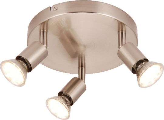 Lucas Dreifach Spot mit Fassung GU10 in Silber Farbe