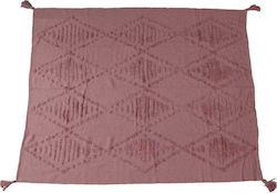 Homii Ριχτάρι Πολυθρόνας Cotton 130x170cm Ροζ