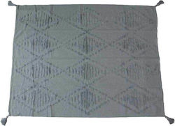 Homii Ριχτάρι Πολυθρόνας Cotton 130x170cm Μπλε