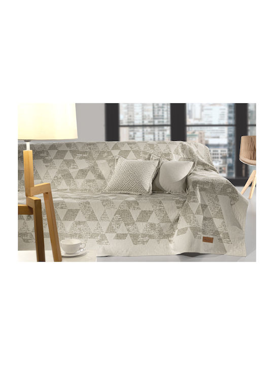 Guy Laroche Patch Ριχτάρι Διθέσιου Καναπέ Chenille 180x250εκ. Linen