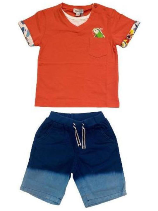 Marasil Kids Set with Shorts Summer 2pcs Red Σετ με Σόρτς