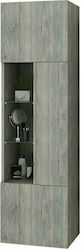 Drop Instinct Badezimmersäule Wandhängeschrank H40xB32xH140cm Smoked Oak