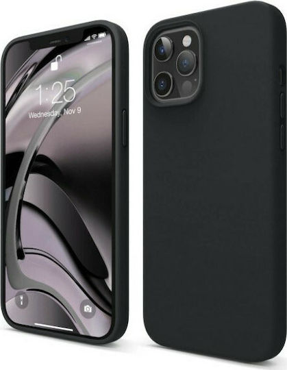 Sonique Liquid Umschlag Rückseite Silikon Schwarz (iPhone 12 Pro Max)