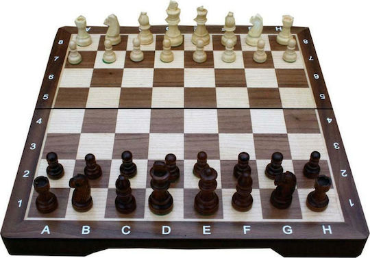 Chess Set Medium Șah din Lemn cu Pioni 28x28cm