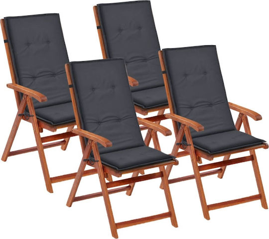 vidaXL Perne Pentru Scaune De Grădină Gri 4 Buc 120x50 Cm vidaXL Perne Pentru Scaune De Grădină Gri 4 Buc 120x50 Cm