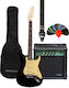 Stagg SES-30 Set Elektrische Gitarre mit SSS To...