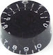 Gewa Partsland Guitar Potentiometer Knob Speed Plastic in Black Color