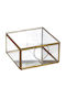 JK Home Decoration Cutie Decorativă Sticlă 12.5x12.5x6cm