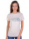 The North Face Easy Damen Sport T-Shirt Blumen White/Monterey Blue