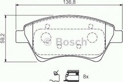 Bosch Bremsbelag 1Stück für Renault Kangoo / Megane / Malerei