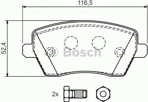 Bosch Brake Pad Front 4pcs for Dacia Duster / Lodgy / Logan Nissan Micra / Note Renault Clio / Kangoo Suzuki Splash / Swift