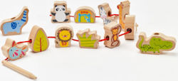 Classic World Lacing Toy Zoo Beads made of Wood for 12++ Months