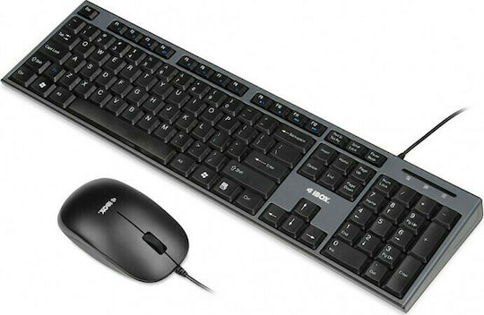 iBox Desktop KIT Pro Σετ Πληκτρολόγιο & Ποντίκι Αγγλικό US