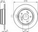 Bosch Спирачни дискове Предни 4бр за Mercedes-Benz C Class / CLK Class / E Class / SLK
