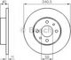 Bosch Σετ Δισκόπλακες Εμπρός 2τμχ για Alfa Romeo Alfa 155 / Alfa 33 Fiat 500 / Bravo / Marea / Punto / Tipo Ford Ka Lancia Delta / Musa