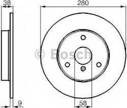 Bosch Σετ Δισκόπλακες Εμπρός 2τμχ Bosch Σετ Δισκόπλακες Εμπρός 2τμχ