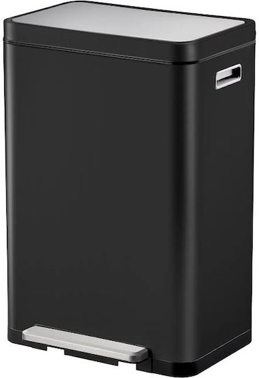 Eko X-Cube VB 936840 Waste Bin Recycling made of Stainless Steel with Pedal Black 40lt 1pcs