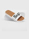 Superdry Cork Crewe Slides σε Λευκό Χρώμα