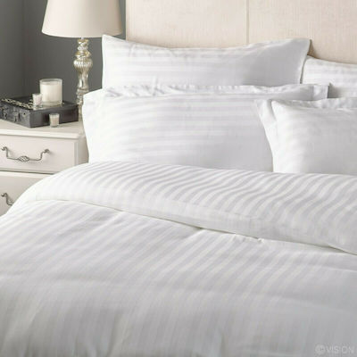 Astron Italy Hotelbettlaken Weiß Einzel 170x270cm Baumwolle und Polyester 1Stück