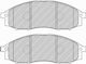 Ferodo Σετ Τακάκια Εμπρός 4τμχ για Nissan Navara / Pathfinder / PickUp