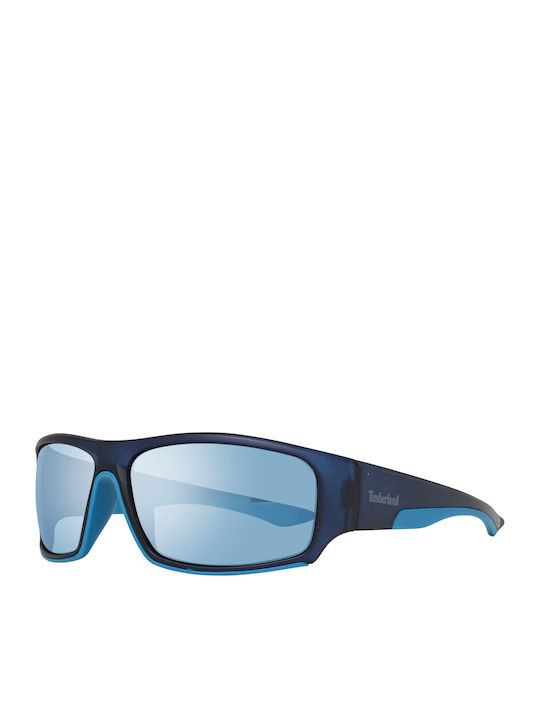 Timberland Men's Sunglasses with Blue Plastic Frame and Blue Lens TB7178 91X
