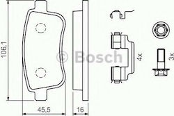 Bosch Bremsbelag 4Stück für Renault Großartiger Szenischer / Megane / Malerei