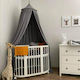 IngVart Mosquito Net Crib Cotton 0005-05 Gray 220cm