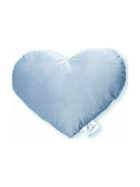 Baby Oliver Διακοσμητικό Μαξιλάρι Κούνιας "Καρδιά" Γαλάζιο 36x36cm