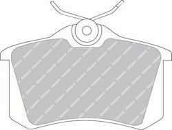 Ferodo Back Brake Pad for Audi 80 / A6 for Peugeot 405 for Renault Megane for Seat Cordoba / Toledo for Volkswagen Corrado / Golf / Jetta / Passat / Polo / Scirocco 4pcs