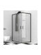 Karag Efe 100 NR-10 Cabin for Shower with Sliding Door 110x110x190cm Clear Glass Nero