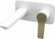 Karag Andare Built-In Mixer & Spout Set for Bathroom Sink with 1 Exit White Matt/Gold