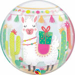 Ballon Folie Jumbo Geburtstagsfeier Rund Mehrfarbig Lama & Cactus 56cm 087742