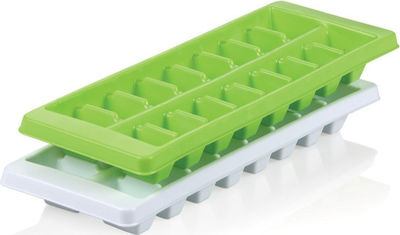 Viosarp Plastic Ice Cube Tray 16 Slots Multicolour Μ-258 2pcs