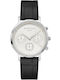 Rosefield Women's Watch Chronograph with Black Leather Strap