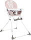 Lorelli Cookie Foldable Baby Highchair with Metal Frame & Fabric Seat Pink Bears