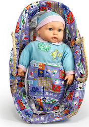 Avra Toys Baby-Puppen-Set mit Baby in Korb 41 cm
