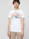 Superdry Ανδρικό T-shirt Λευκό Με Στάμπα