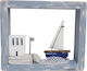 Kapadakis Wood Art Wall Decor Nisiotic House With Ship Handmade Multicolour Wooden 24x5x20cm